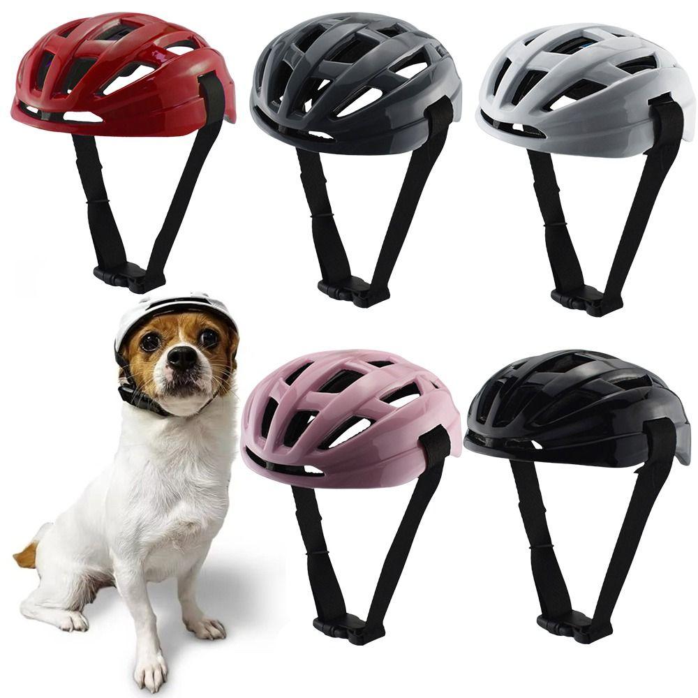 Nylon Strap Pet Helmet Breathable Cat Helmet New Dog Motorcycle Hat Pet Headwear