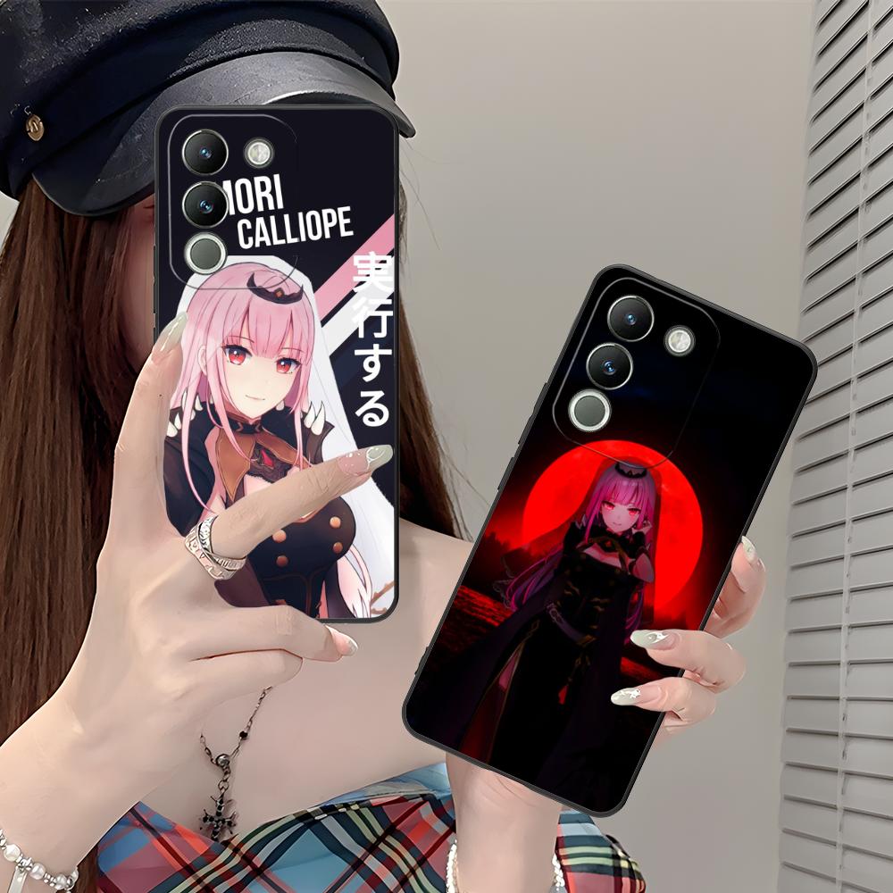 Holo Mori Calliope Matte TPU Mobile Phone Case for VIVO V60 V50 V40 V30 V29 V27 V25 V23 Pro Lite 5G Colorful Printing Cover
