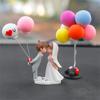Cartoon Couples Marry Car Decoration Romantic Wedding Lover Spouse Auto Center Console Dashboard Ornaments Car Interior Gifts