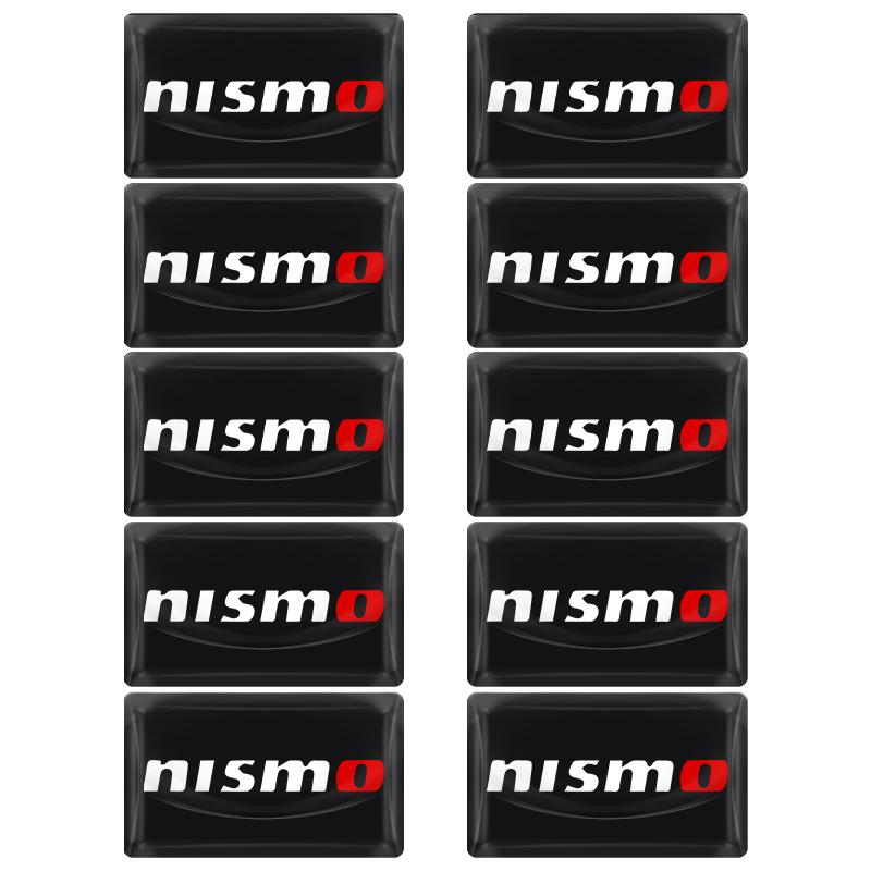 2/5/10 szt. naklejek 3D z logo na kierownicę z włókna węglowego do samochodów Nissan Nismo GTR Altima Qashqai Almera Navara