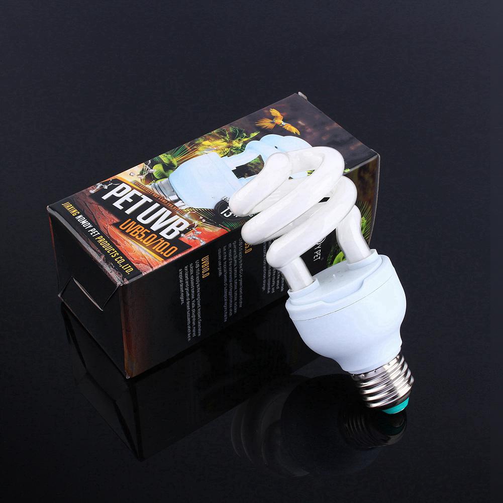 13W UVB 5.0 E27 Base Energy Saving Tortoise Snake Reptile Light Bulb UV Lamp HG