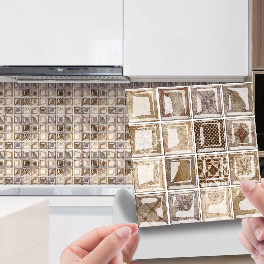 3D Mosaic Tile Sticker - Creative, Bright Film, DIY Wall & Floor Decor
