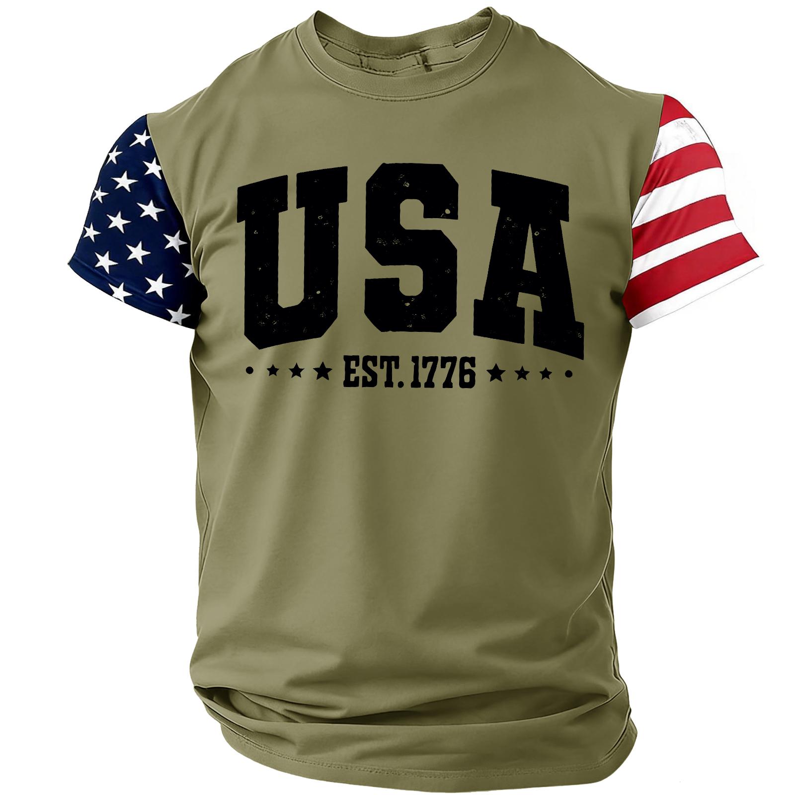 Men s Casual Round Neck Lightweight Breathable Short-Sleeve Top L