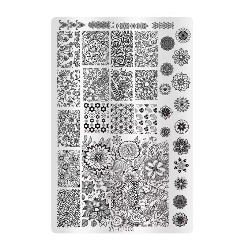 Nail Stamp Plate Nail Art Templates Heart Flower Nail Art Plates for DIY Nail Art Decorations Nails Art Stamping Plates