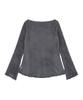 ORDINARY HOLIDAY Boatneck Lace-Up Knit [Charcoal]