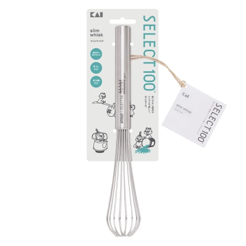 Kai Slim Whisk, Stainless Steel, Dishwasher Safe, Easy to Clean, Silver, Moomin x SELECT100 DH3207