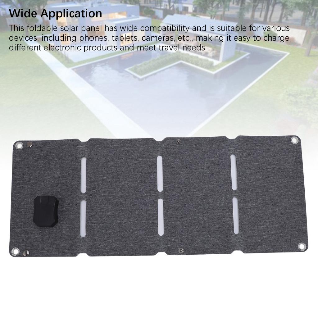 10W ETFE Solar Panel Monocrystalline Silicon 4 Folds Portable Solar Powered Charger for Outdoor Travel Camping