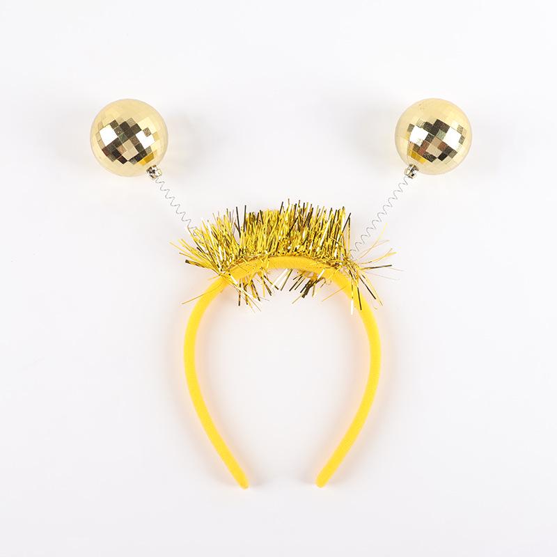 Electroplated Ball Headband for Christmas Masquerade and Children's Day Performance
