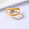 12 Pcs Metal Matte Gold Semicircle Napkin Rings D-shaped Buckles Metallic Adornment  Table Settings