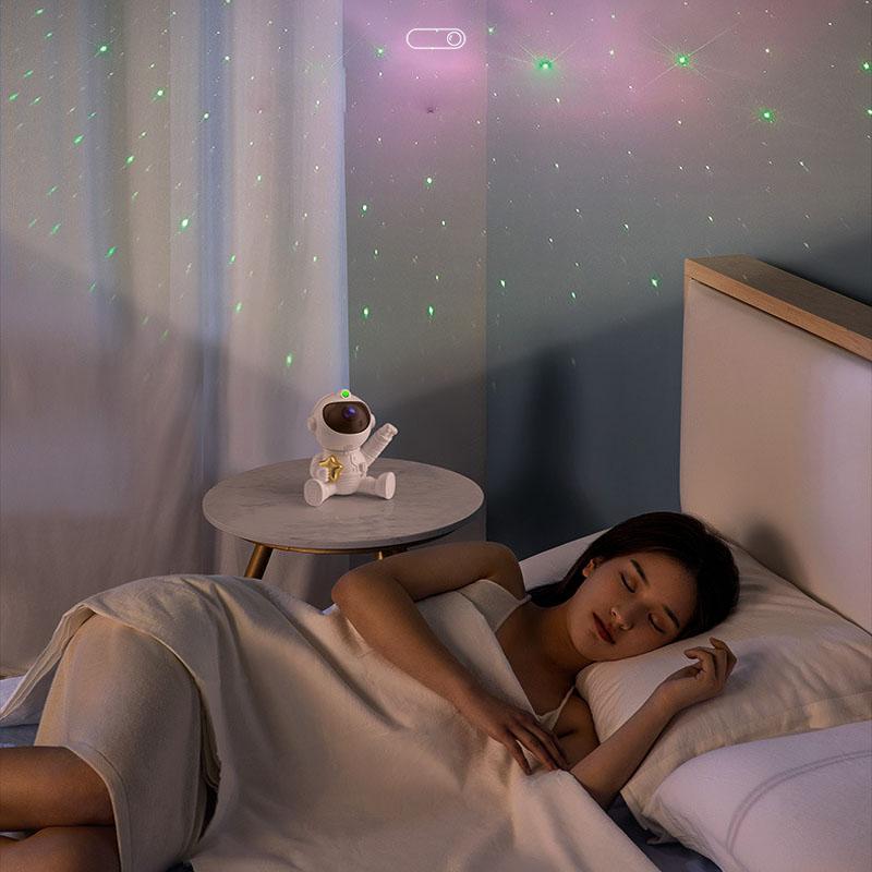 Astronauta lampa projektora gwiaździste niebo astronauta projekcja lampka nocna nastrojowe oświetlenie do dekoracji sypialni prezenty dla dzieci