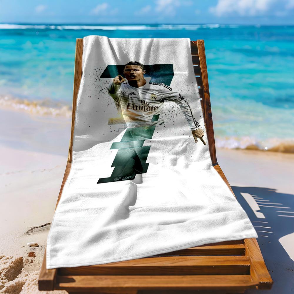 Cristiano Ronaldo Beach Towel Quickdry Soft Microfiber Comfortable Lightweight Suitable For Swimming Gym Camping Yoga Vacation