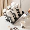 Bracket Cup Holder Thickening Coffee Shop Cup Rack Black/White Foldable Cup Holder  Household