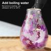 Mini Glass Decorative Bottle with Dried Flowers Compact Transparent Floral Ornament for Desk Bedside Window Sill Double Wall Hydroponic Vase Home