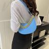 Fashionable Felt Bag Stylish Retro Simple Chain Crossbody Tote Underarm Handbag