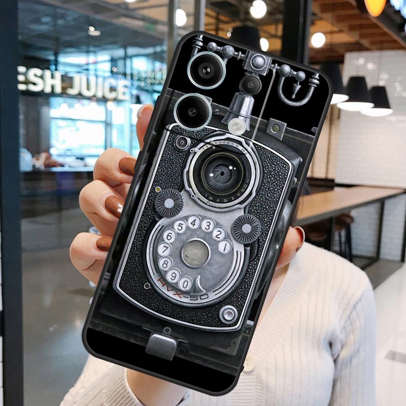 

Retro Nostalgia Camera Case For Xiaomi Redmi Note 15 Pro Plus 10 11 12 13 14 Pro Redmi 15 15C 10C 12C 13C 14C Cover Redmi Note 14 5G