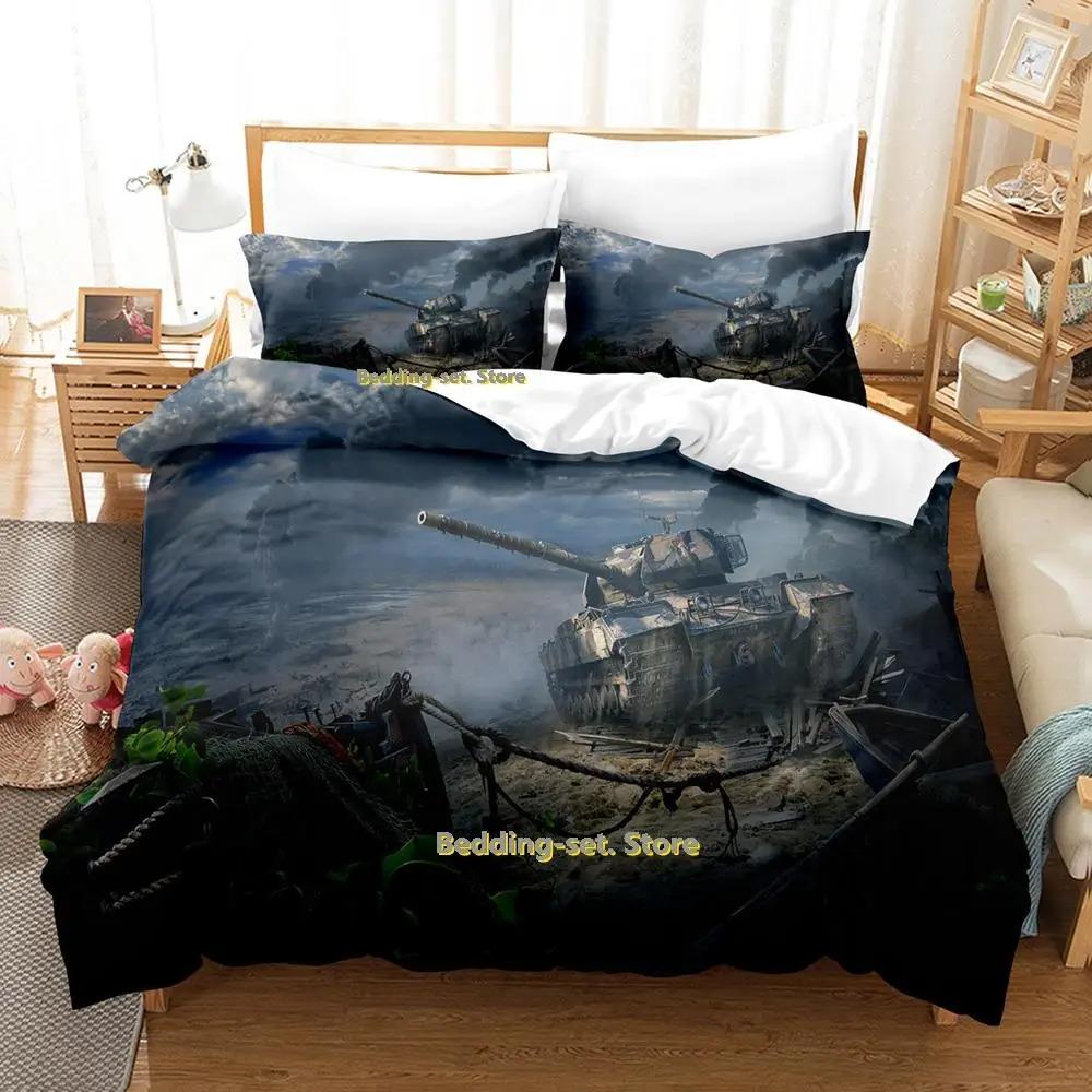 World of Tanks sengetøysett enkeltseng full queen size sengsett dynetrekk til voksne barn soverom anime parure de lit seng