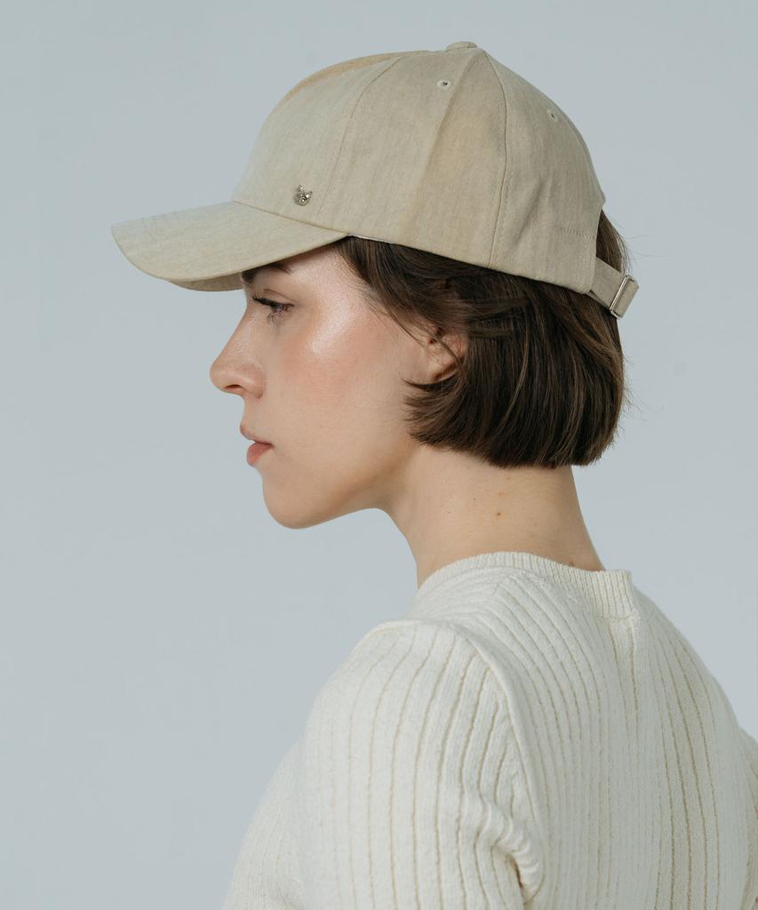 DOLIGRAM Basic Cat Rivet Washed Cap Beige