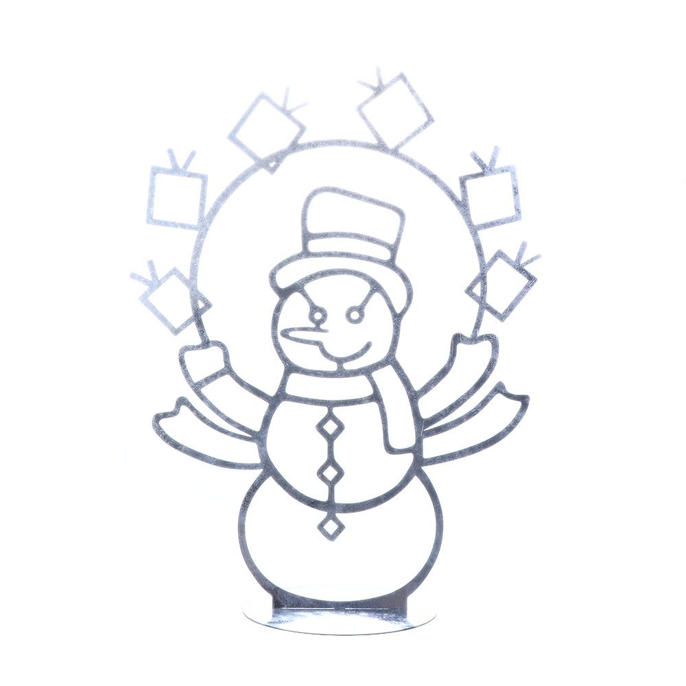 

Garden Wrought Iron Snowman Luminous Light Decoration Light String Frame Christmas Animation