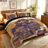 Paddington Bear Bedding Quilt Set Quilt Cover Pillowcase Home Decoration Birthday Gift (1 * duvet cover + 2 * pillowcase, without core)