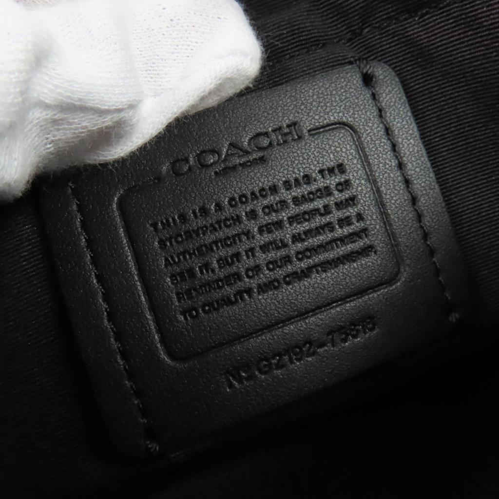 COACH Shoulder Bag Horse and carriage logo leather cross sling bag black 75818 Used