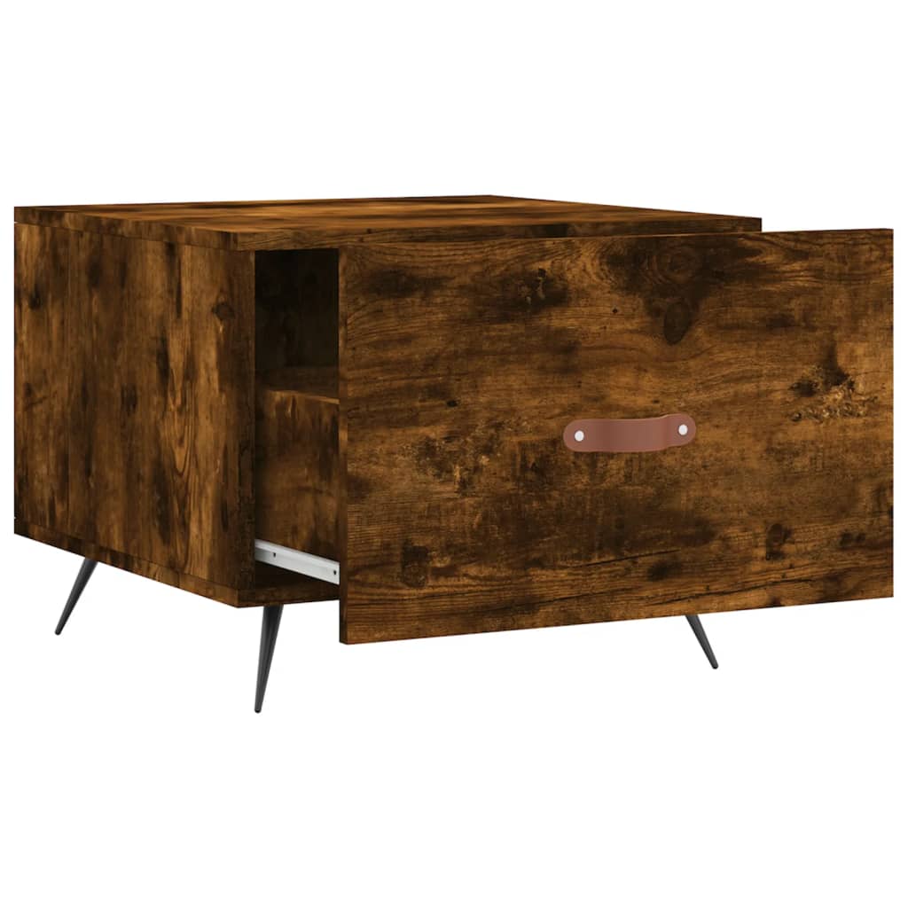  Coffee Tables, 2 Pcs, Smoked Oak, 50x50x40 Cm