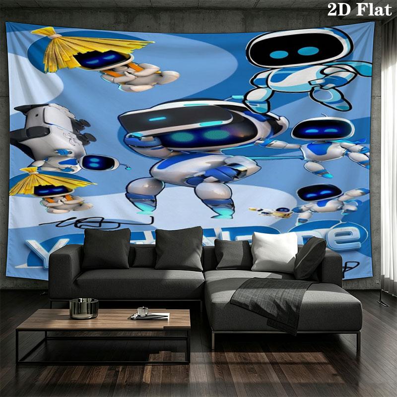 ASTRO BOT Custom Name Wall Tapestry Aesthetic Wall Hanging Printed Fabric Blanket Decorative Tapestries for Bedroom Living Room Home Decor