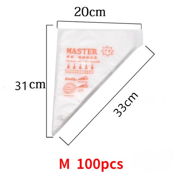 100 STÜCKE Einweg-spritzbeutel S/M/L Süßwarenbeutel Kuchencreme Zuckerguss Fondant Dekoration Küche Backen Spritzbeutel Werkzeuge