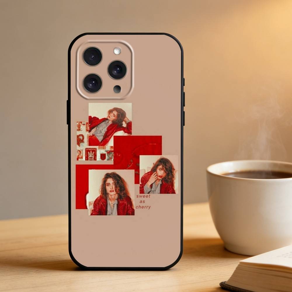 N-Natalia Dyer Phone Case For iPhone 17 16 15 14 13 12 Max Plus Silicone Black Cover