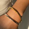 JYL Bracelet Bangle Smooth Surface Buckle Design Classic Look Enhances Elegance & Luck