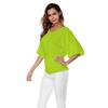 Plus Size Women's V-Neck Batwing Sleeve T-Shirt - A1375