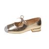Large size women's shoes 2024 summer new Mary Jane small leather shoes women's thick heel sequined single shoes female manufacturer