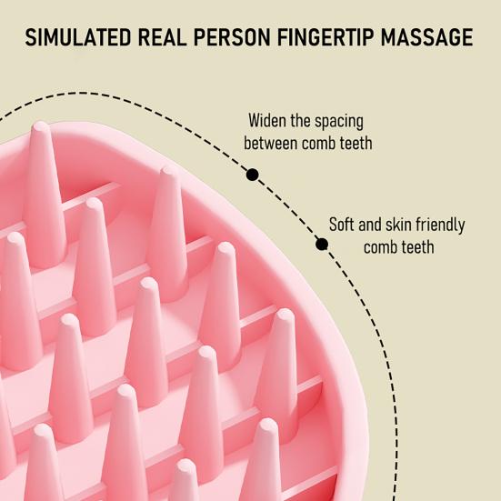 Shampoo Brush Ergonomic Soft Silicone Scalp Massager Non-Slip Handle Massage Mud Shampoo Brush Hair Washing Tool