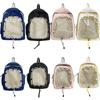 Large Capacity Doll Display Storage Bag Schoolbag Transparent Backpack Cotton Doll Ita Bag  Student