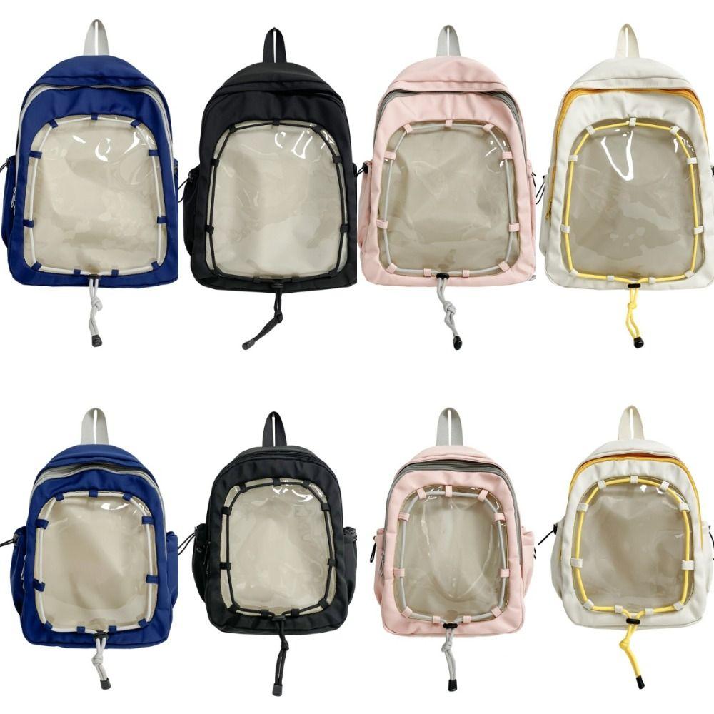 Large Capacity Doll Display Storage Bag Schoolbag Transparent Backpack Cotton Doll Ita Bag  Student