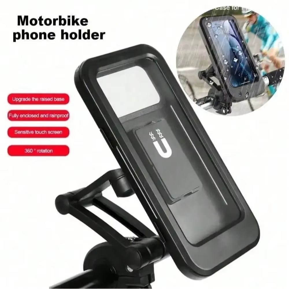 360° Swivel Motorcycle Phone Holder Waterproof Phone Navigation Holder Motorcycle Use