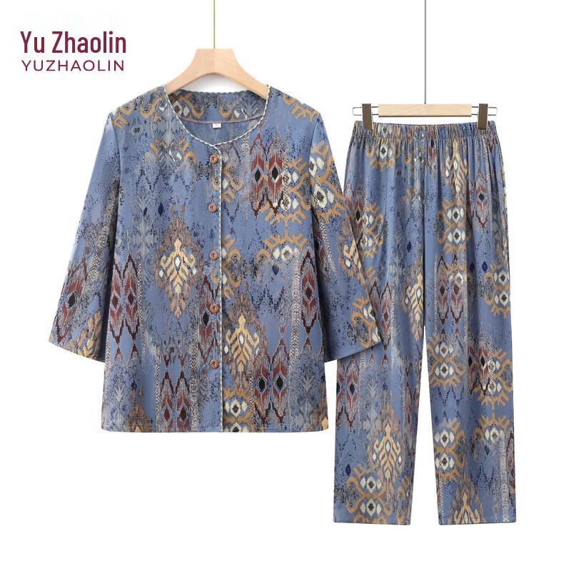 YUZHAOLIN Women s Summer Short-Sleeve Pajama Set XL
