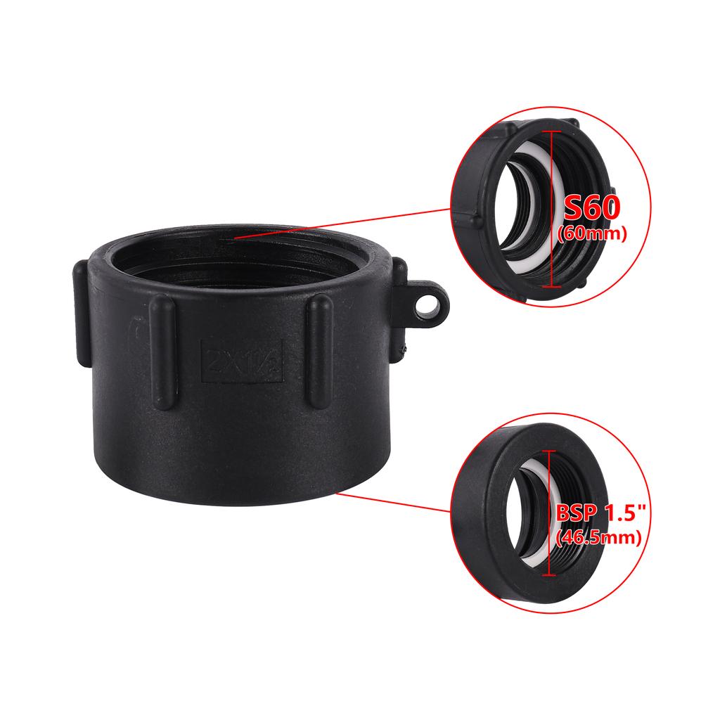 IBC Adapter Connector Fine Thread 1" 1.5" 2"Inch To Coarse Thread S60x6 Container Tank Home Gardening Irrigation Accessories 1Pc