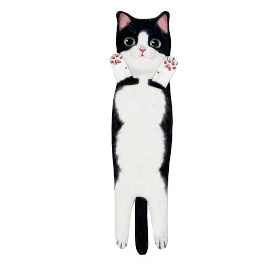 Ręcznik do rąk 3D Kotek Kitty Ręcznik do rąk z zatrzaskami Wiszący Dekoracyjny Miękki Chłonny Szybkoschnący Ręcznik do twarzy Artykuły łazienkowe