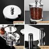3-Piece Stainless Steel & Glass Kitchen Spice Jar Set