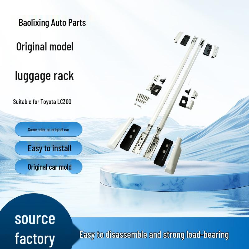 Toyota LC300 Roof Rack: High-End Original Style Prado Crossbars Upgrade. Bolixing