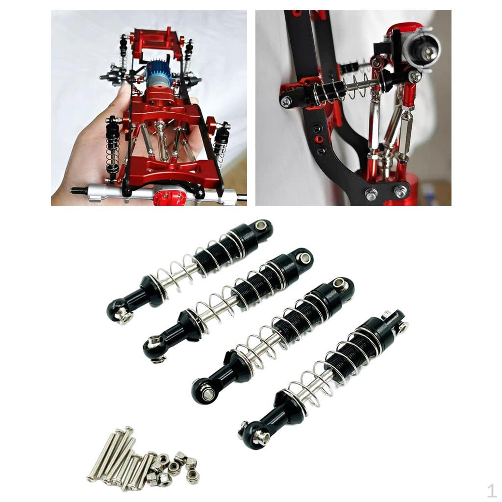 

4 Shock Absorber RC Car Alloy Adjustable Damper D90 D91 99 C14 C24 1/12 Scale Model Truck Spare Black