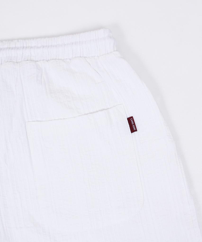 CAMEL WORK Linen Cotton Washed Pants (White)
