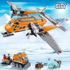 Set di mattoncini compatibili Serie Città Blocchi da costruzione Elicottero Artico Aeroplano Cane Husky Giocattoli per bambini Regali da assemblare 60034