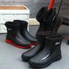 Autumn Black Men's Shoes Fashion Mens Rain Boots 2024 New Anti-slip Wear-resistant Outdoor Waterproof Shoes Zapatos Para Hombres