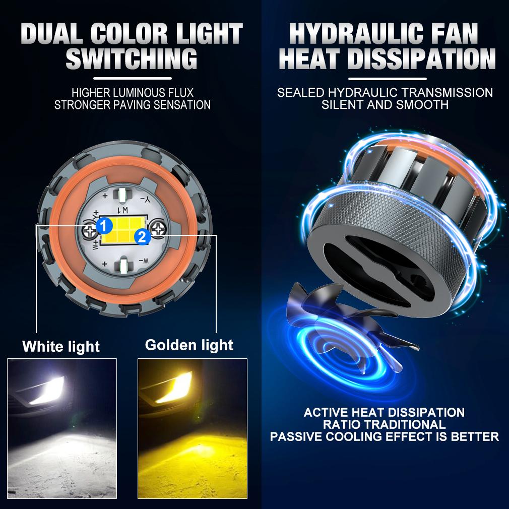 2 ks/veľa Dvojfarebná L1B A32A LED hmlové svetlo pre Toyota Cross Corolla C-HR Hilux Harrier Yairs Neskorý Prius Roomy RAV4 HONDA 6000K Biela 3000K Žltá
