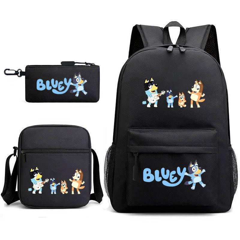 New Product, Bruwangwang Student Schoolbag, Fashionable and Popular, Backpack, Shoulder Bag, Pencil Bag, Three-piece Set.