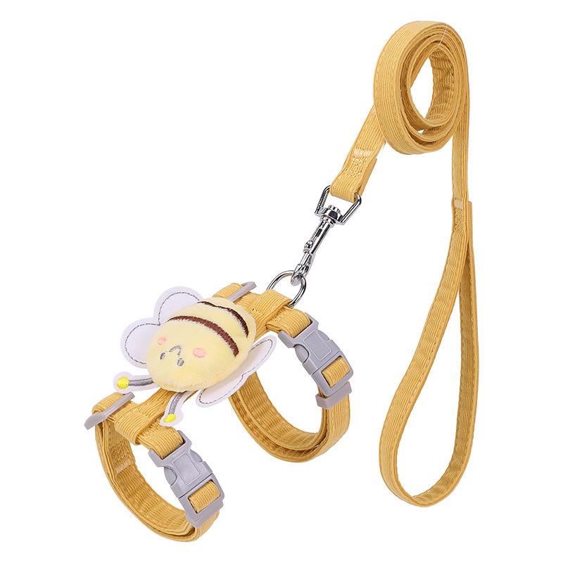 Cat Bee Leash, Anti-shedding I-shaped Adjustable Pet-specific Teddy Doll, Small Size