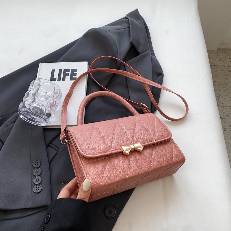 

Trendy Korean Pu Small Square Shoulder Bag For Women 2023 Summer Casual Stylish Crossbody Pink