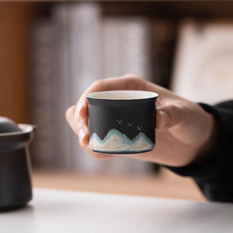 Si Mei Tang Qianli Jiangshan Ceramic Kung Fu Tea Set