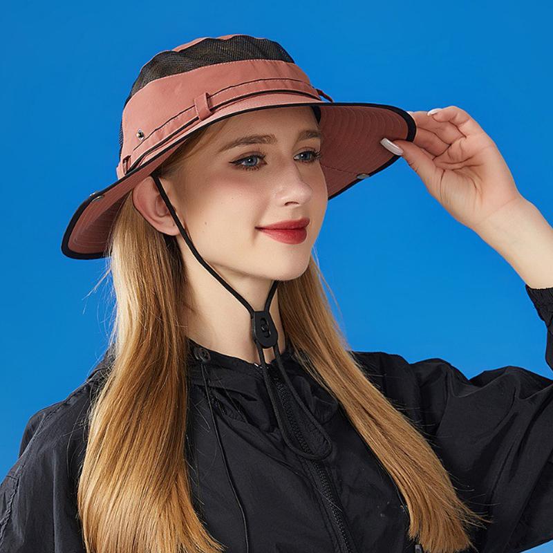 Chapéu de sol ao ar livre de secagem rápida à prova d'água Chapéu de montanhismo anti-ultravioleta masculino Chapéu de pescador com protetor solar feminino